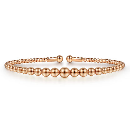 14K Rose Gold Bujukan Open Bangle — Gabriel & Co. BG4584-6K4JJJ