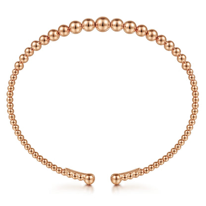 14K Rose Gold Bujukan Open Bangle — Gabriel & Co. BG4584-6K4JJJ