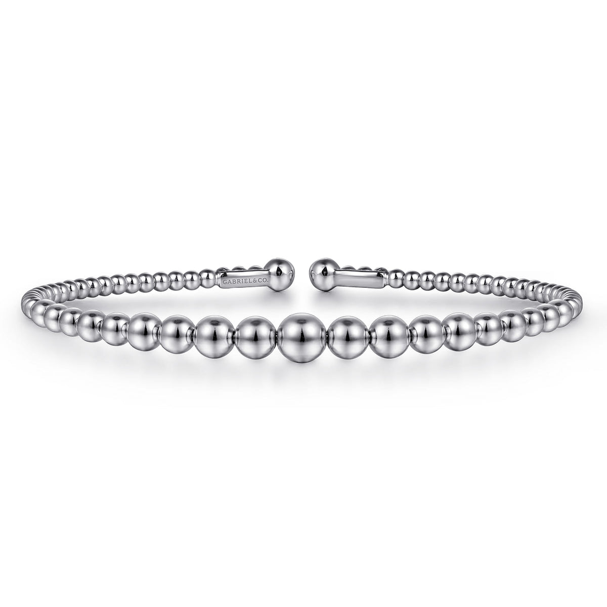 14K White Gold Bujukan Open Bangle — Gabriel & Co. BG4584-6W4JJJ