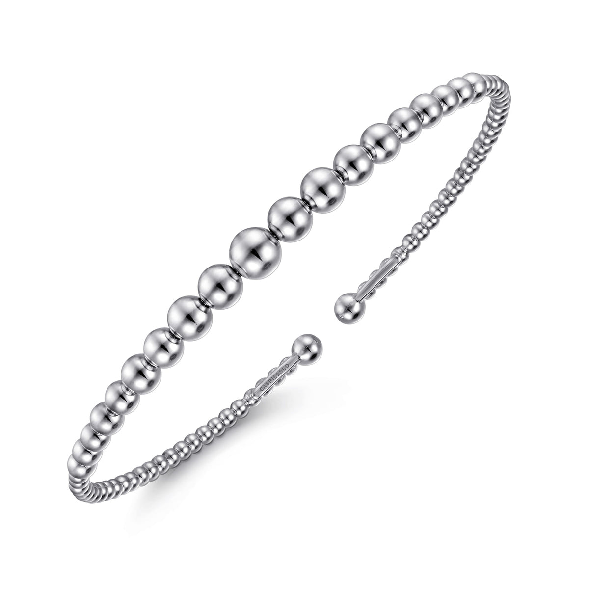 14K White Gold Bujukan Open Bangle — Gabriel & Co. BG4584-6W4JJJ