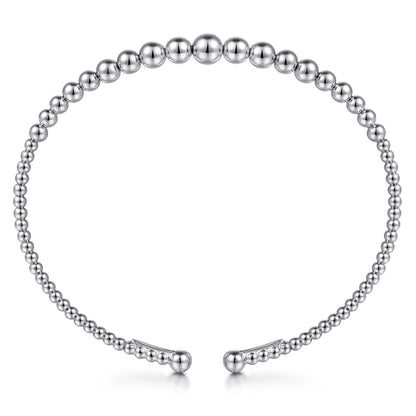 14K White Gold Bujukan Open Bangle — Gabriel & Co. BG4584-6W4JJJ