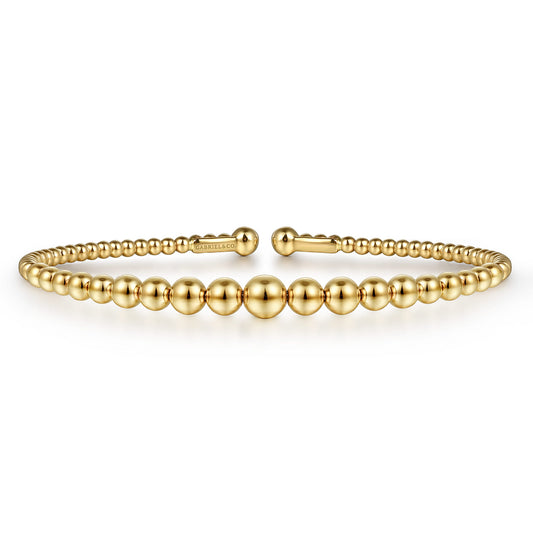 14K Yellow Gold Bujukan Open Bangle — Gabriel & Co. BG4584-6Y4JJJ