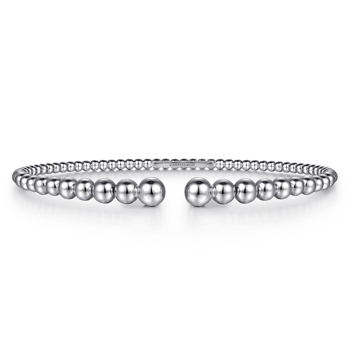 14K White Gold Bujukan Open Bangle — Gabriel & Co. BG4585-62W4JJJ