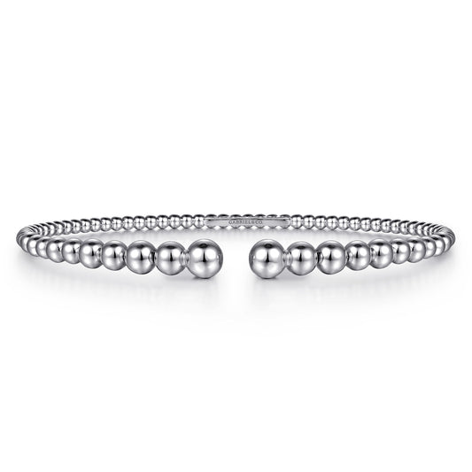 14K White Gold Bujukan Open Bangle — Gabriel & Co. BG4585-6W4JJJ