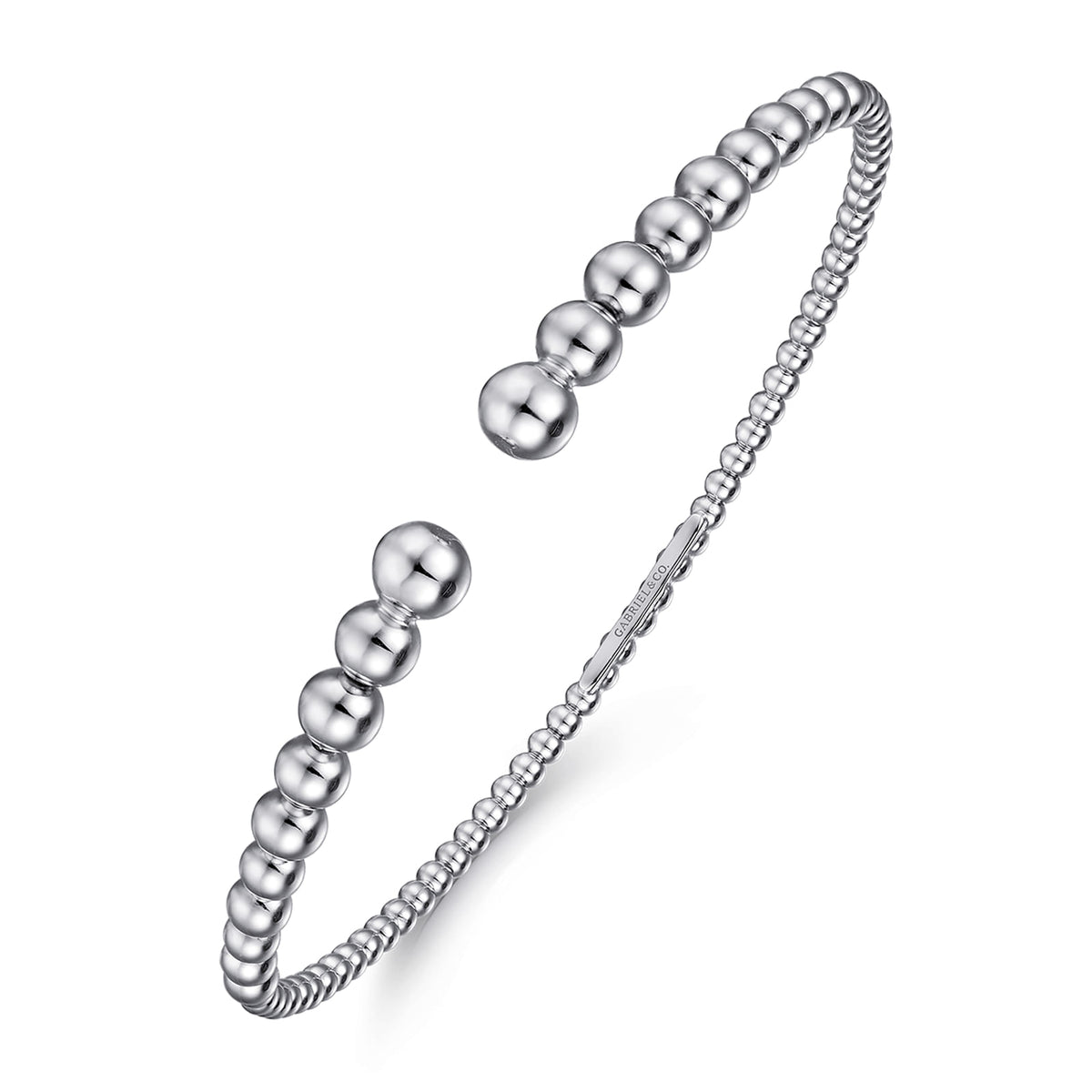 14K White Gold Bujukan Open Bangle — Gabriel & Co. BG4585-6W4JJJ
