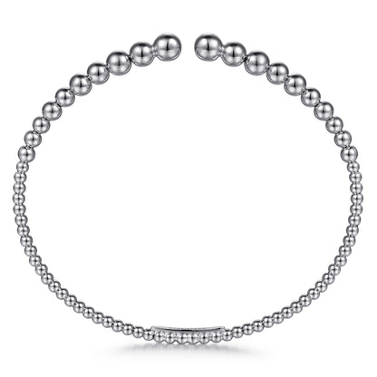 14K White Gold Bujukan Open Bangle — Gabriel & Co. BG4585-6W4JJJ