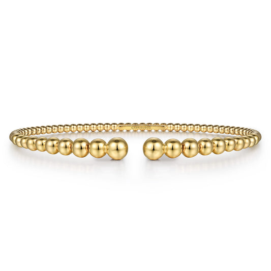 14K Yellow Gold Bujukan Open Bangle — Gabriel & Co. BG4585-6Y4JJJ