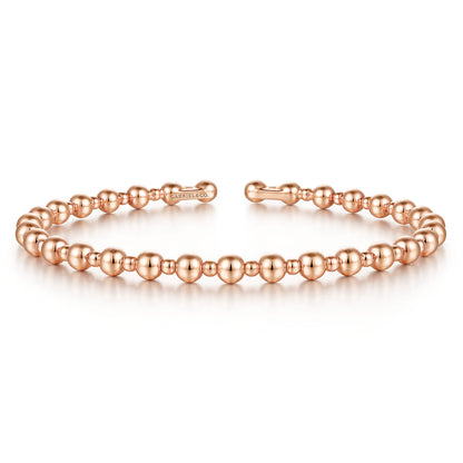 14K Rose Gold Bujukan Open Bangle — Gabriel & Co. BG4602-65K4JJJ