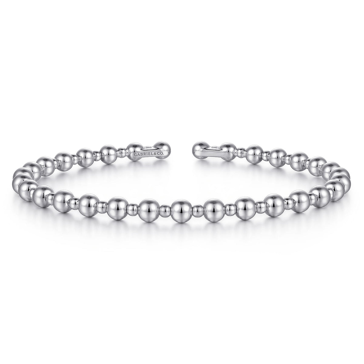 14K White Gold Bujukan Open Bangle — Gabriel & Co. BG4602-65W4JJJ