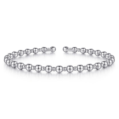 14K White Gold Bujukan Open Bangle — Gabriel & Co. BG4602-65W4JJJ