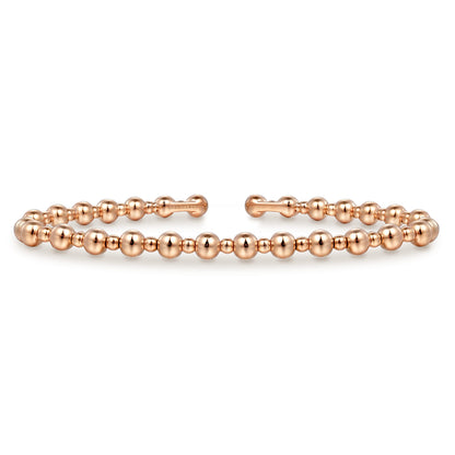14K Rose Gold Bujukan Open Bangle — Gabriel & Co. BG4602-6K4JJJ