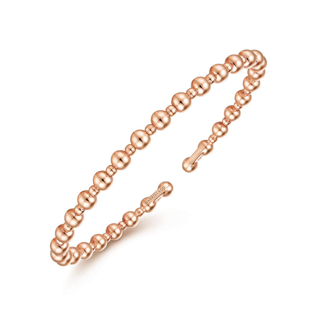 14K Rose Gold Bujukan Open Bangle — Gabriel & Co. BG4602-6K4JJJ