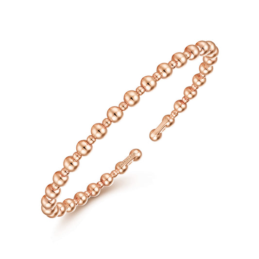 14K Rose Gold Bujukan Open Bangle — Gabriel & Co. BG4602-6K4JJJ
