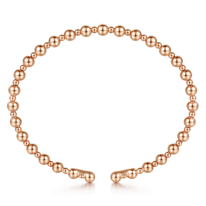14K Rose Gold Bujukan Open Bangle — Gabriel & Co. BG4602-6K4JJJ