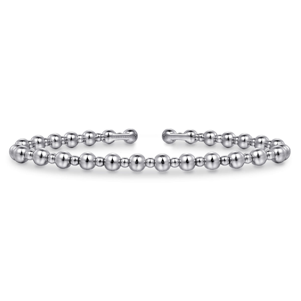 14K White Gold Bujukan Open Bangle — Gabriel & Co. BG4602-6W4JJJ