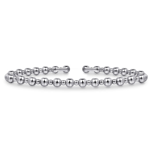 14K White Gold Bujukan Open Bangle — Gabriel & Co. BG4602-6W4JJJ