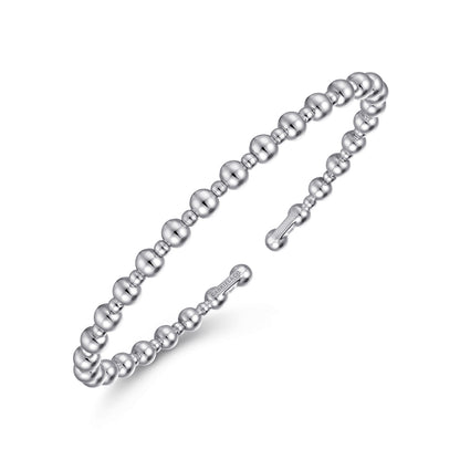 14K White Gold Bujukan Open Bangle — Gabriel & Co. BG4602-6W4JJJ