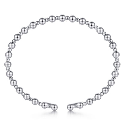 14K White Gold Bujukan Open Bangle — Gabriel & Co. BG4602-6W4JJJ