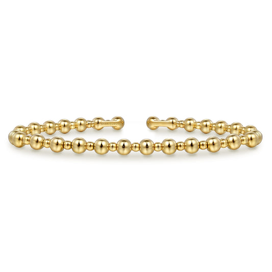 14K Yellow Gold Bujukan Open Bangle — Gabriel & Co. BG4602-6Y4JJJ