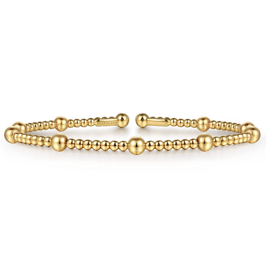 14K Yellow Gold Bujukan Split Bangle — Gabriel & Co. BG4603-6Y4JJJ