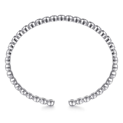 14K White Gold Diamond Station Open Bangle — Gabriel & Co. BG4611-65W45JJ