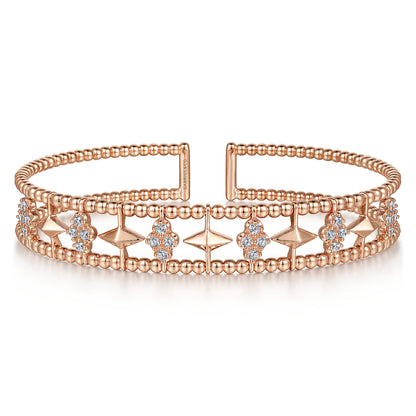 14K Rose Gold Diamond Bangle — Gabriel & Co. BG4615-62K45JJ