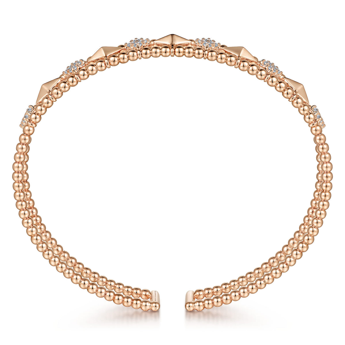 14K Rose Gold Diamond Bangle — Gabriel & Co. BG4615-62K45JJ