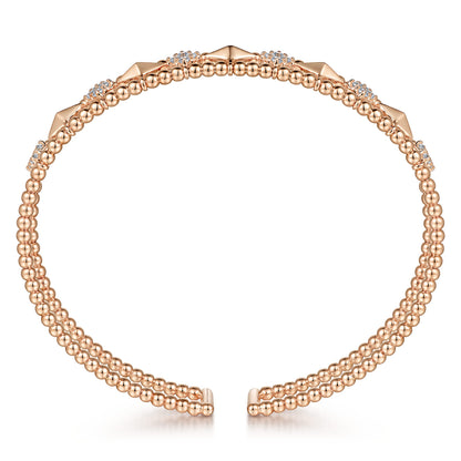 14K Rose Gold Diamond Bangle — Gabriel & Co. BG4615-62K45JJ