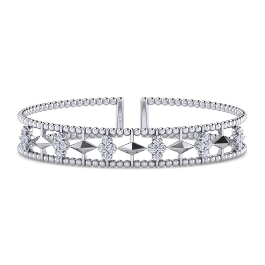 14K White Gold Diamond Bangle — Gabriel & Co. BG4615-62W45JJ