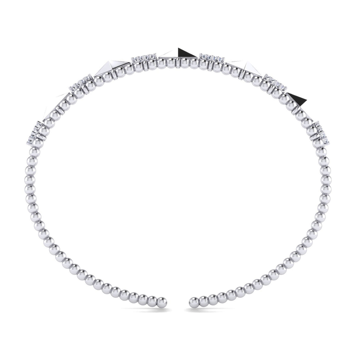 14K White Gold Diamond Bangle — Gabriel & Co. BG4615-62W45JJ