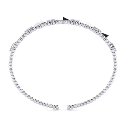 14K White Gold Diamond Bangle — Gabriel & Co. BG4615-62W45JJ