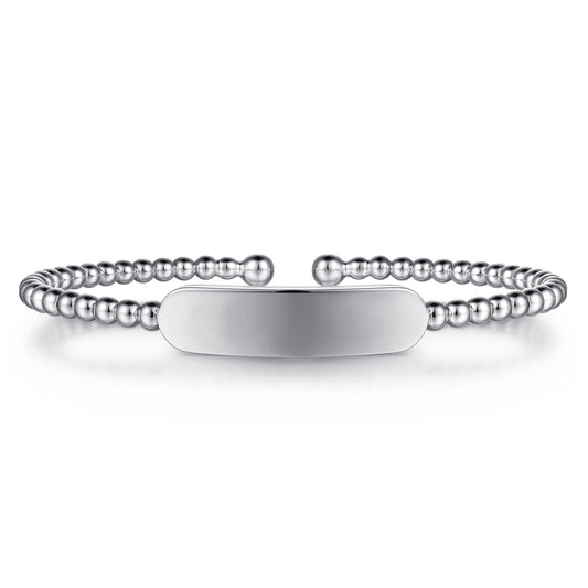14K White Gold Bujukan Personalized Bangle — Gabriel & Co. BG4700-6W4JJJ