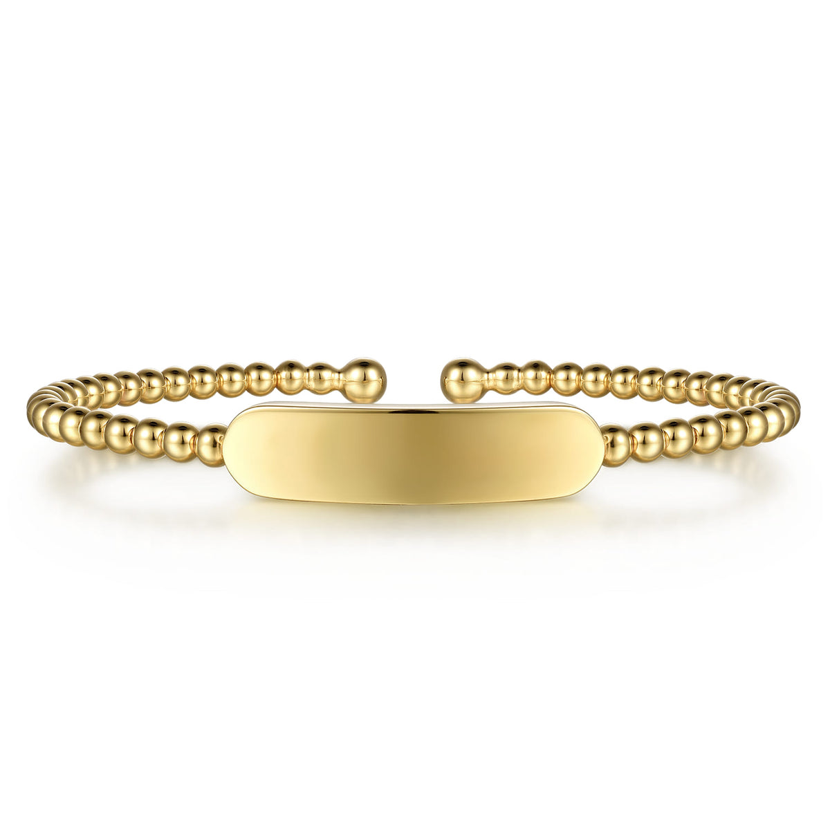 14K Yellow Gold Bujukan Personalized Bangle — Gabriel & Co. BG4700-6Y4JJJ