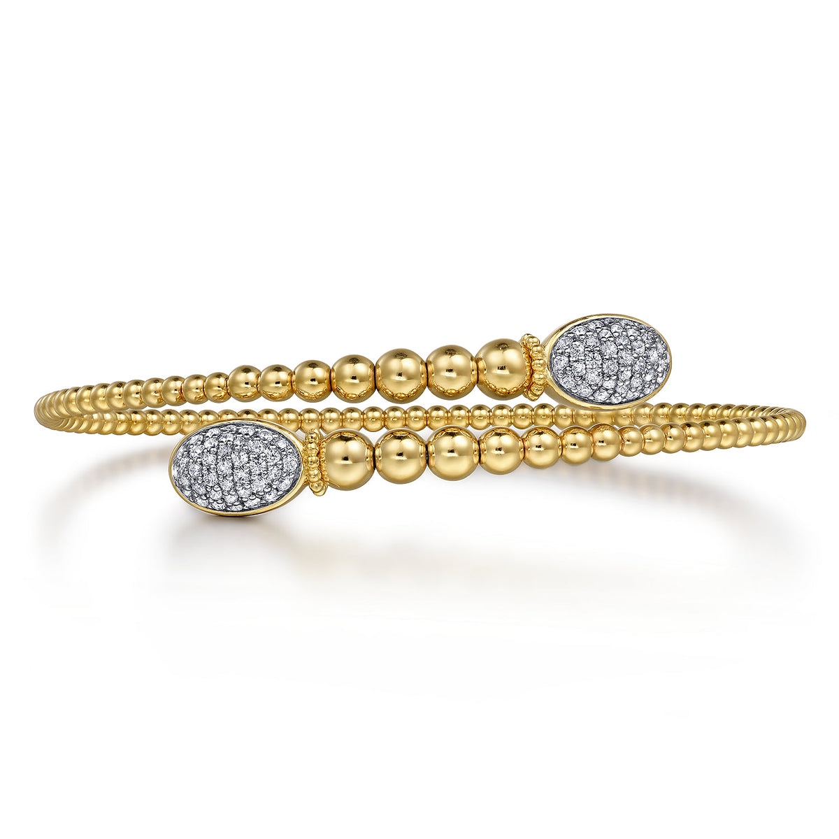 14K Yellow Gold Bujukan Diamond  Bangle — Gabriel & Co. BG4709-62Y45JJ