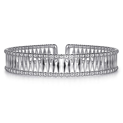 14K White Gold Bujukan Cuff Bracelet — Gabriel & Co. BG4723-62W4JJJ