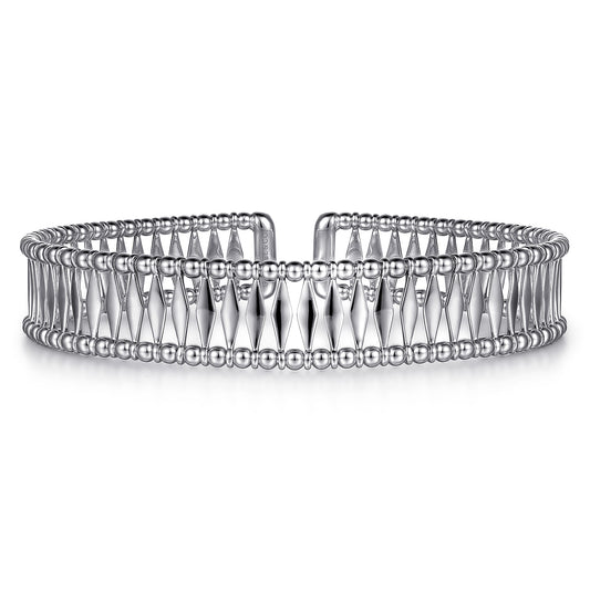 14K White Gold Bujukan Cuff Bracelet — Gabriel & Co. BG4723-62W4JJJ