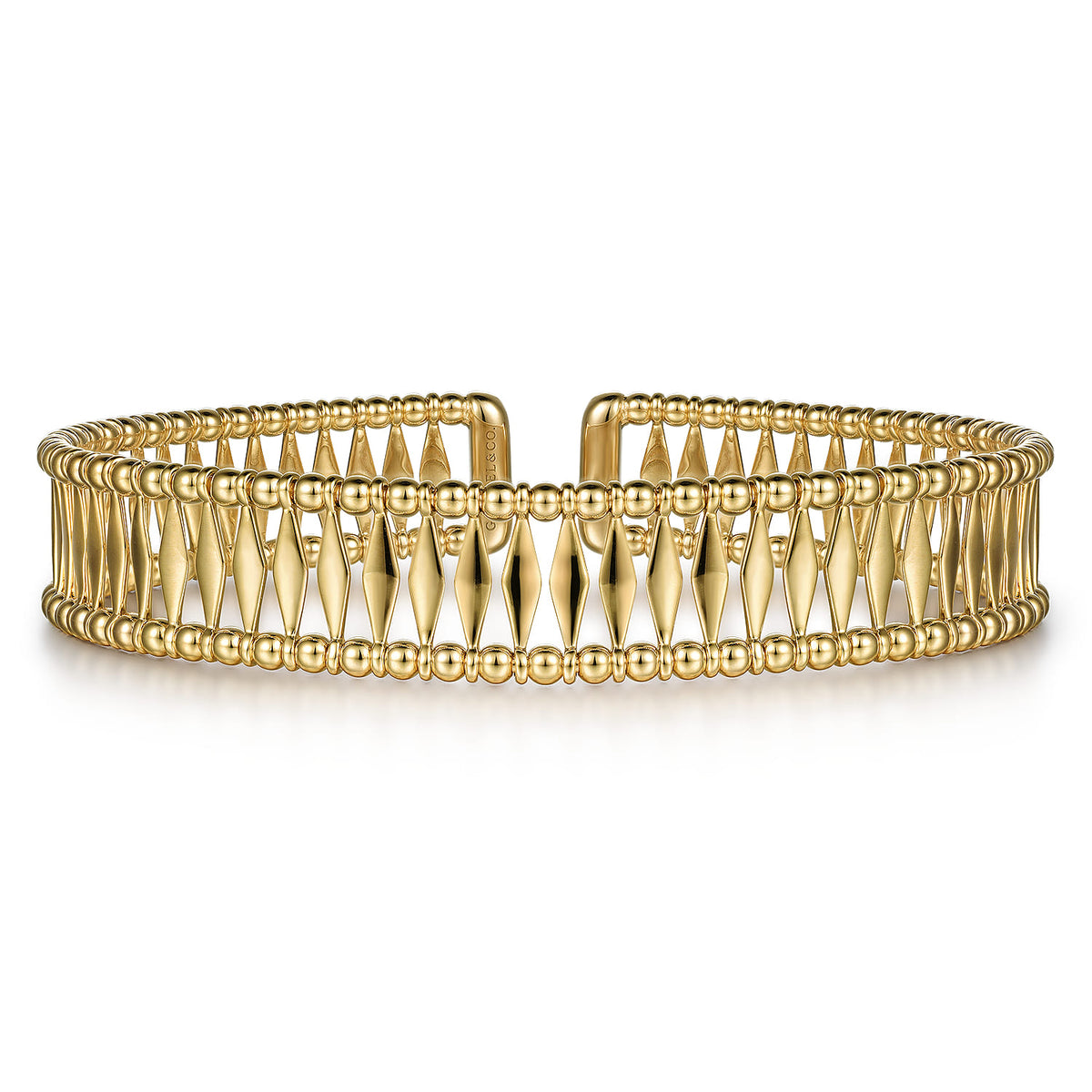 14K Yellow Gold Bujukan Cuff Bracelet — Gabriel & Co. BG4723-62Y4JJJ