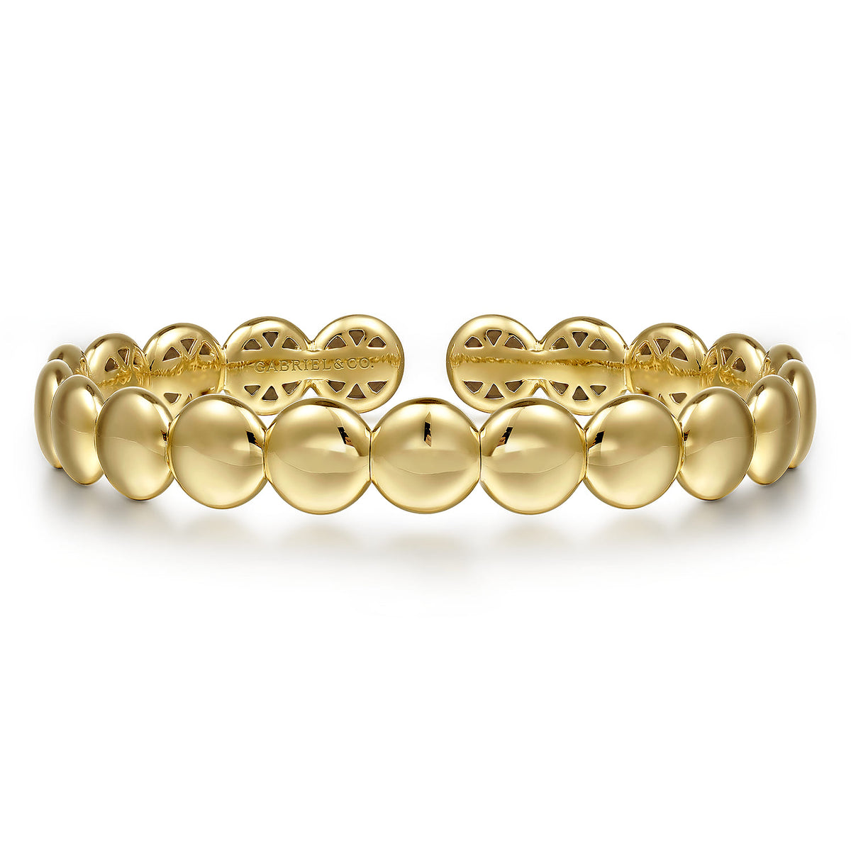 14K Yellow Gold Circle Cuff Bangle — Gabriel & Co. BG4881-62Y4JJJ