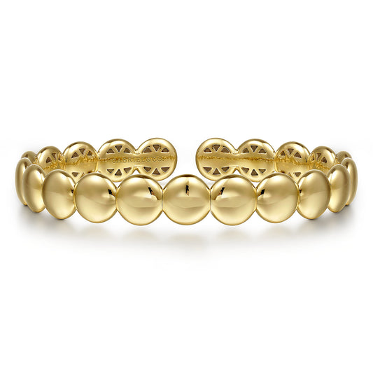 14K Yellow Gold Circle Cuff Bangle — Gabriel & Co. BG4881-62Y4JJJ