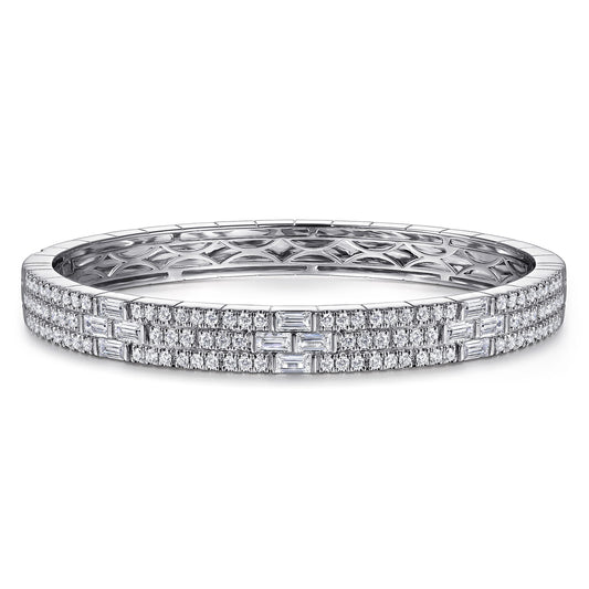 14K White Gold Diamond Cuff Bangle Bracelet — Gabriel & Co. BG5020-62W44JJ
