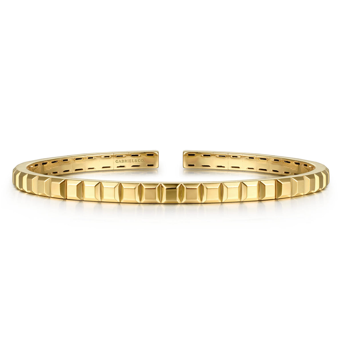 14K Yellow Plain Gold Split Bangle Bracelet — Gabriel & Co. BG5072-62Y4JJJ