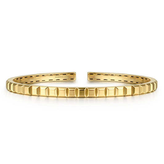 14K Yellow Plain Gold Split Bangle Bracelet — Gabriel & Co. BG5072-62Y4JJJ
