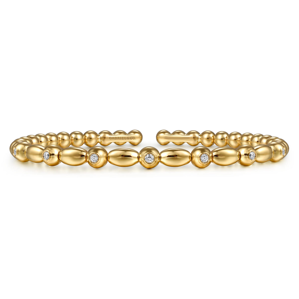 14K Yellow Gold Diamond Bangle — Gabriel & Co. BG5088-6Y45JJ