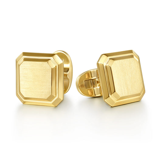 14K Yellow Gold Square Cufflinks — Gabriel & Co. CL37Y4JJJ