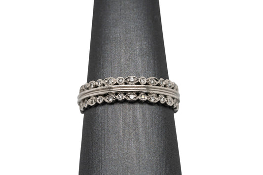 Cathy Waterman Platinum Double Natural Diamond Row Eternity Ring