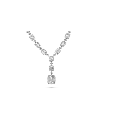 Baguette Diamond Necklace — view 1