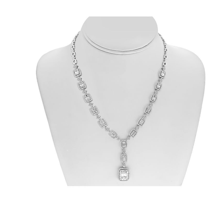 Baguette Diamond Necklace — view 3