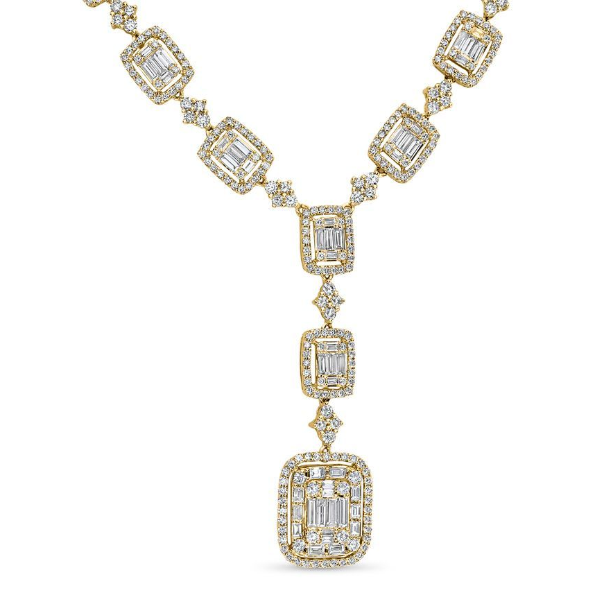 Baguette Diamond Necklace — view 2