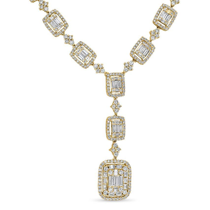 Baguette Diamond Necklace — view 2
