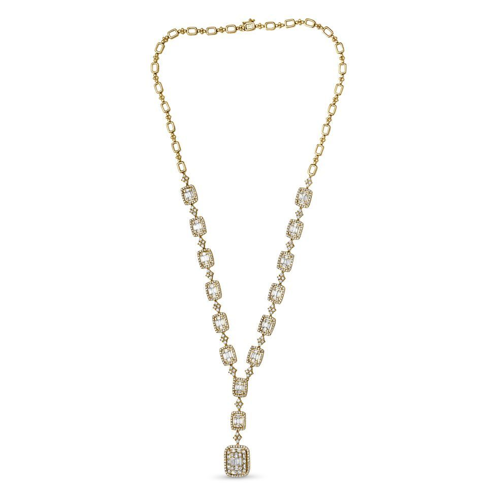 Baguette Diamond Necklace — view 1